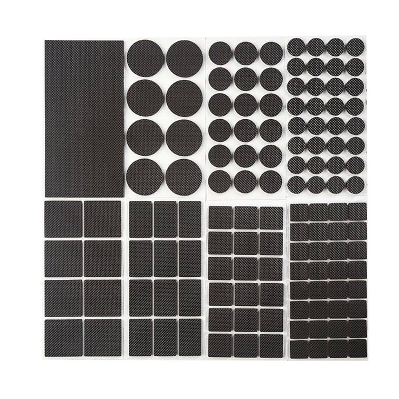 Furnigear Non Slip Furniture Pads - Round, Square, Rectangle, Furnigear Premium 129 Pieces Furniture Grippers Chair Leg Pads Self Adhesive Rubber Chair Feet- Anti Scratches Furniture Pads for Hardwood Floors - Image 1